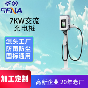 New Energy Vehicle Charging Pile Column Type 220V National Standard Universal 7Kw Display Intelligent 9-Hole Charging Pile