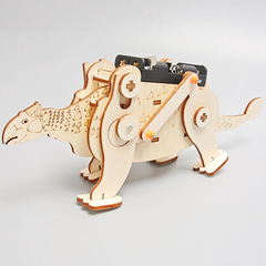 New Student Mini-Craft DIY Dinosaur Model Assembly Kit for Kids - Triceratops Dinosaur Educational Toy