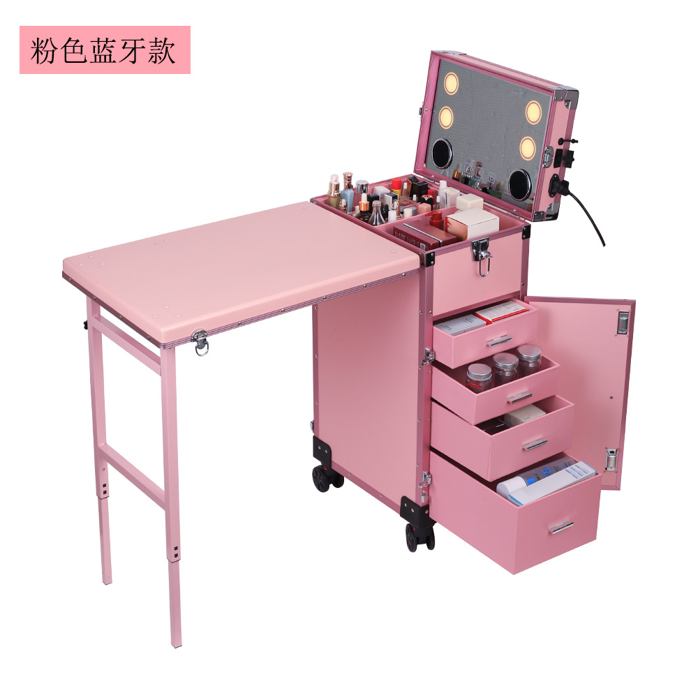 Caja de maquillaje de gran capacidad, multifuncional, ideal para cosméticos y manicura, calidad premium