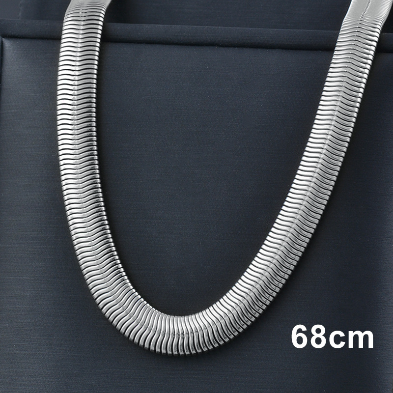 Simple Style Solid Color Titanium Steel Inlaid Gold Necklace 1 Piece