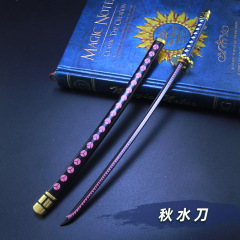 Sakura Zoro Black Blade Kyūshō Weapon Model Toy Metal Katana Shelf Decor 25cm
