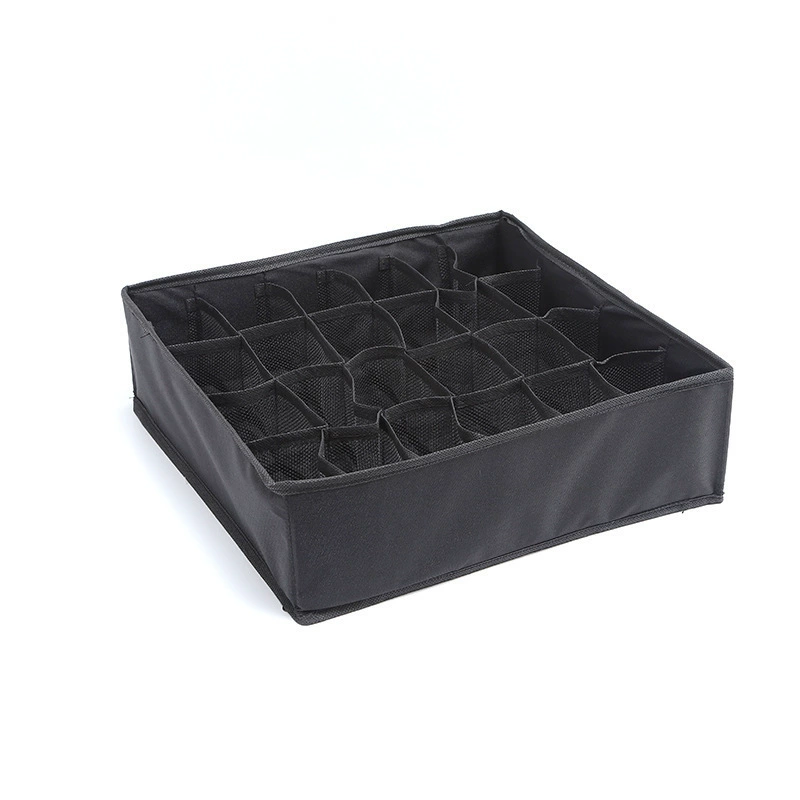 Foldable Sock & Underwear Organizer Box - Cloth Storage with Grid Compartments for Home Use