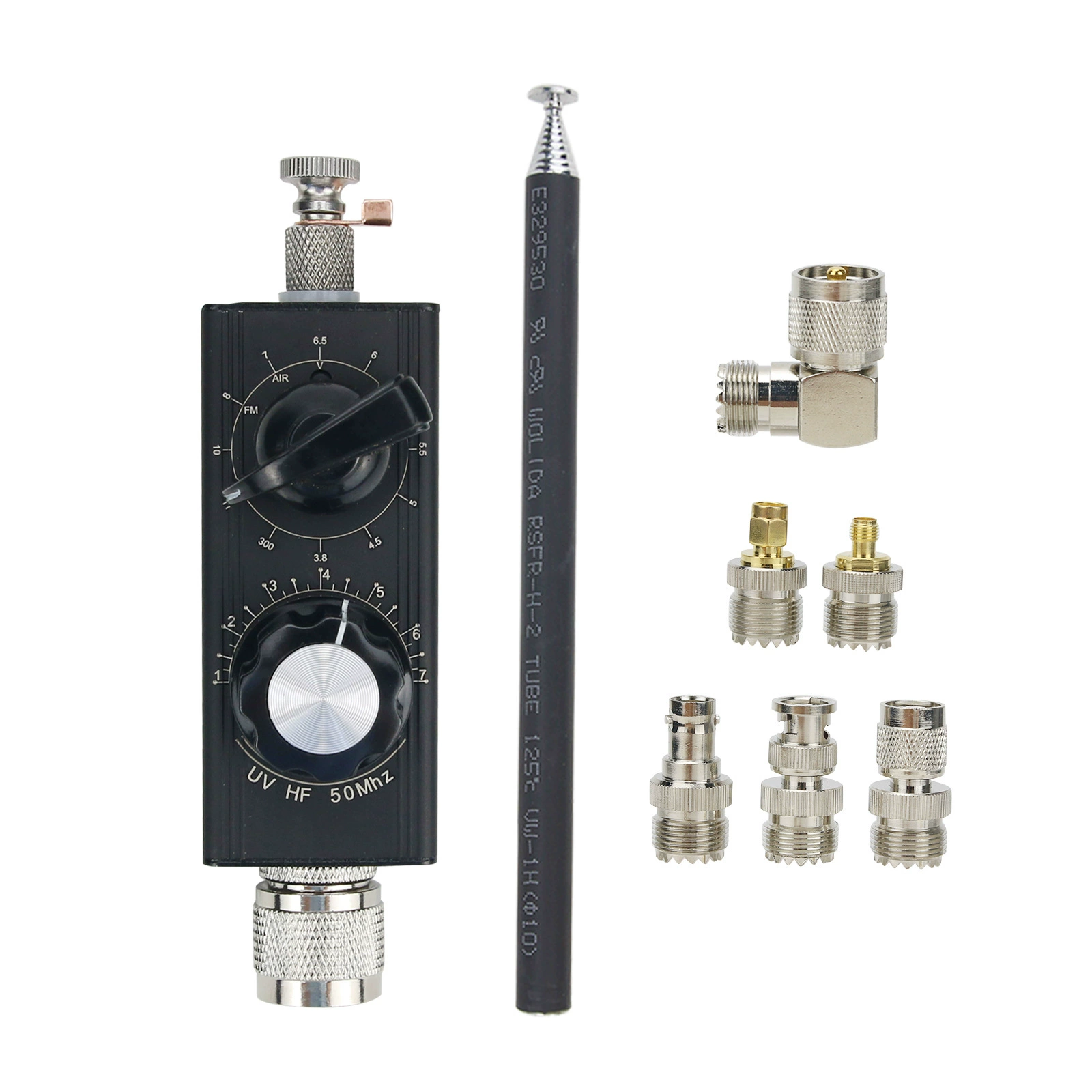 Коротковолновая радиоантенна HamGeek Mini-ANT 20W QRP (оснащена 6 адаптерами)