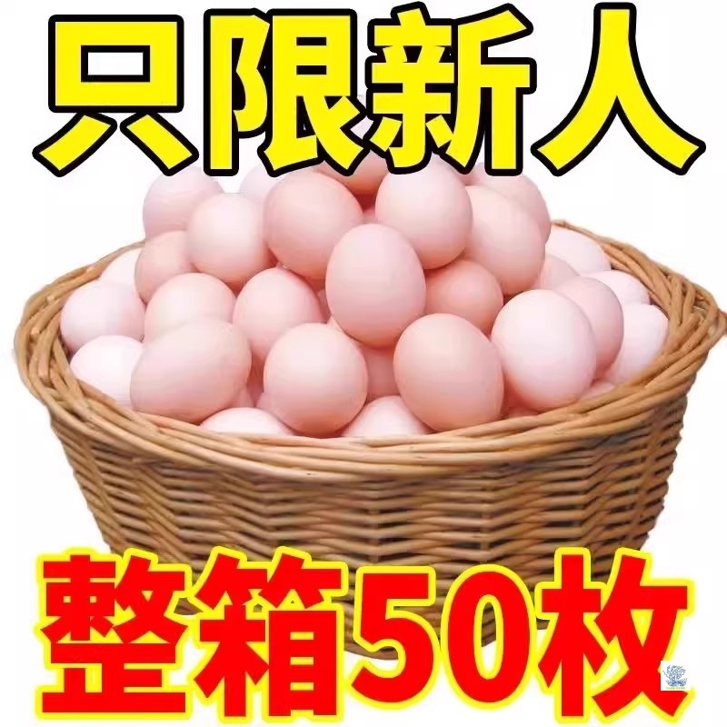 正宗土鸡蛋新鲜农家散养土鸡蛋野外天然虫草鸡蛋50枚
