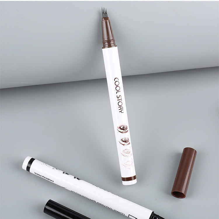 cool story Four-fork Eyebrow Pencil, Wild eyebrow pen, quick-drying, water-resistant, sweat-resistant, each eyebrow distinct undefined