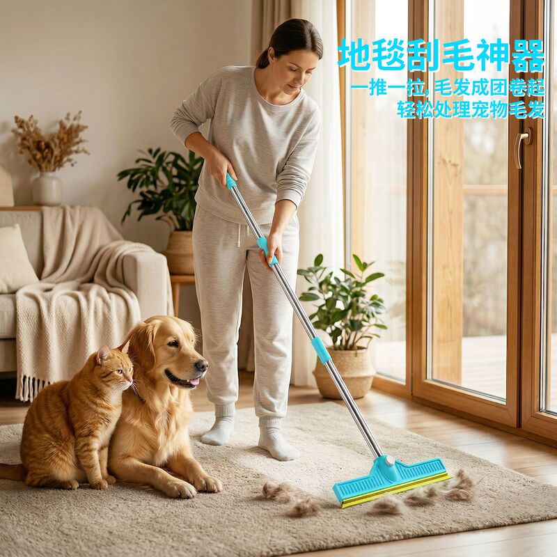 Long-Handled Lint Remover for Home Use, Pet Carpet Scraper, Cat Cleaning Tool, Cat and Dog Household Carpet Hair Removal Magic Tool Long-Handled Lint Remover for Home Use, Pet Carpet Scraper, Cat Cleaning Tool, Cat and Dog Household Carpet Hair Removal Magic Tool