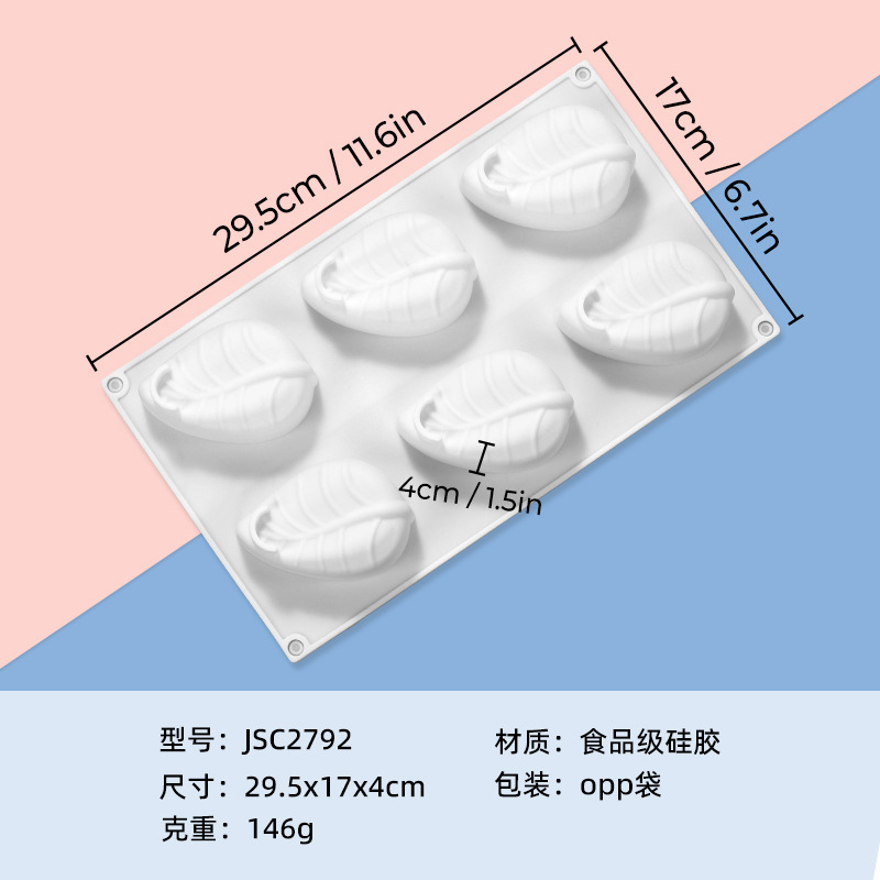 人気のある新商品6連食品級シリカゲルムース金型愛の形は高温に耐えて型抜きしやすいチョコレート金型です。|undefined