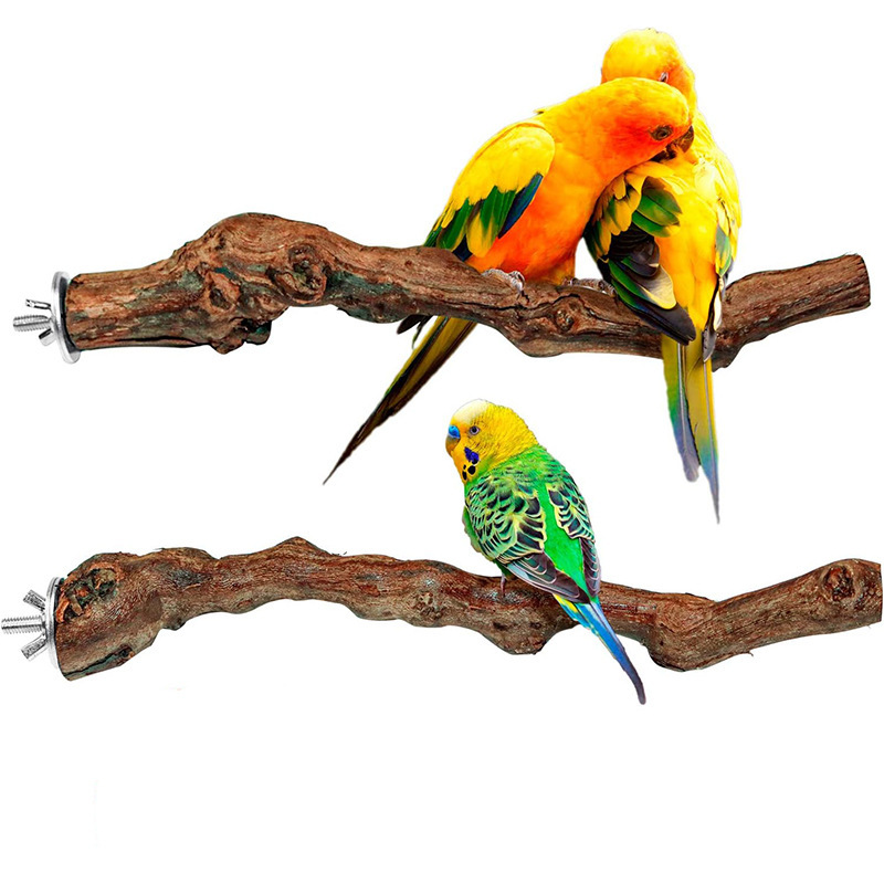 Parrot bird stand pole perch log Apple pepper grape wood stand stick bird grinding claw perch stand bird cage accessories