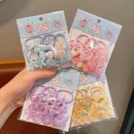 儿童卡通拇指发圈宝宝扎头发绳头饰婴儿头绳小女孩高弹不伤发皮筋