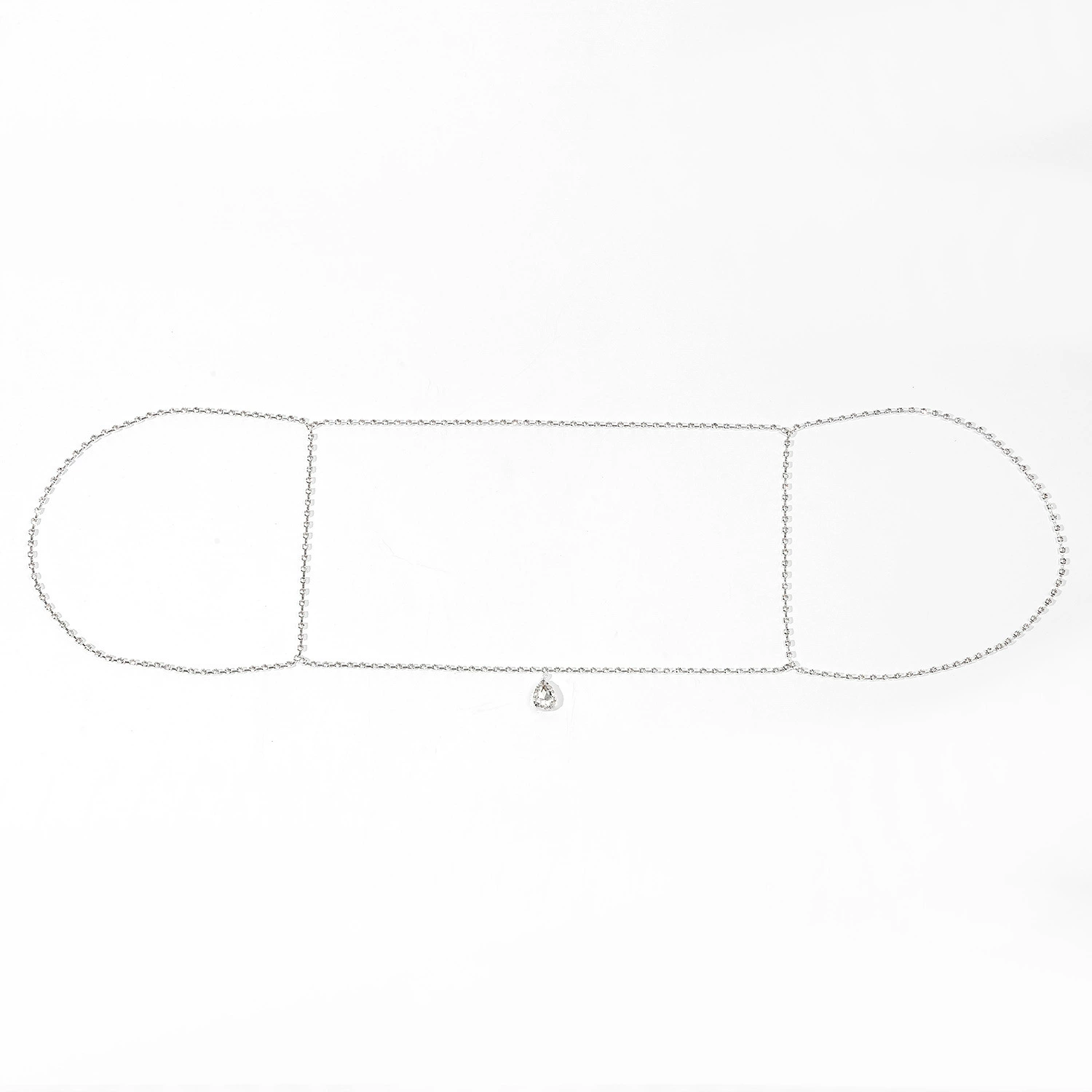Fashionable universal accessory, chain, simple and elegant design, diamond encrusted