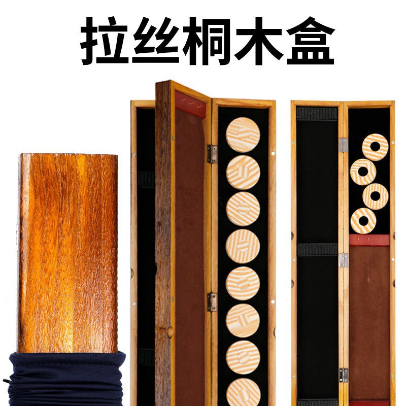 Caja de madera de Paulownia cepillada caja de flotador multifunción conjunto de líneas de tres capas Caja de línea principal caja de sublínea caja de flotador tres en uno equipo de pesca