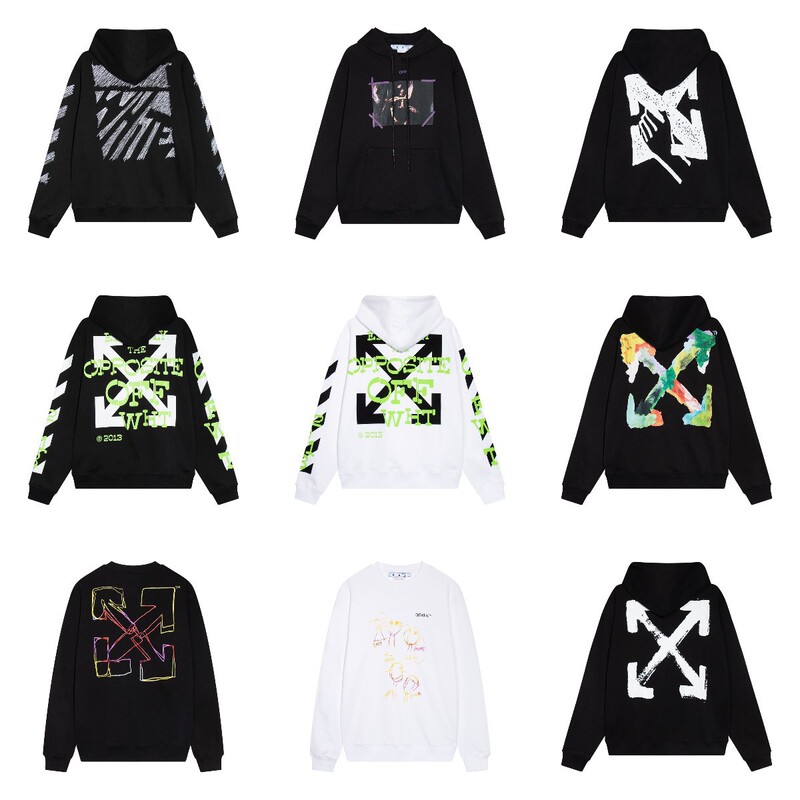 2023 Autumn and Winter New Style Off Oil Painting Arrow Pattern Round Neck Hooded Sweatshirt Couple One Piece Wholesale Dropshipping 2023 Autumn and Winter New Style Off Oil Painting Arrow Pattern Round Neck Hooded Sweatshirt Couple One Piece Wholesale Dropshipping