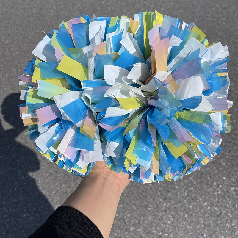 Láser brillante competencia profesional manejar porristas danza Bola de flores de mano deportes coloridos apoyos de pelota