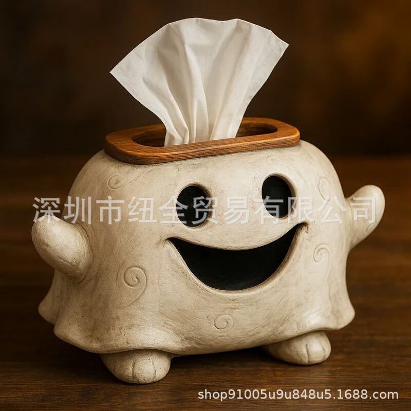 跨境热销Ghost Tissue Box Holder鬼纸巾盒架|undefined