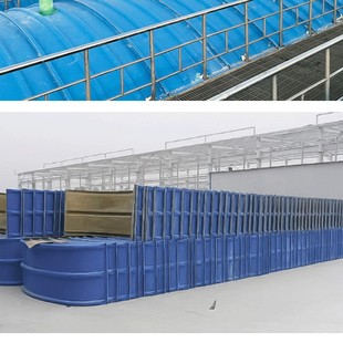 Arched Flat Fiberglass Sewage Pool Cover Wholesale Anaerobic Pool Dust Cover Rain Cover Exhaust Gas Collection Cover