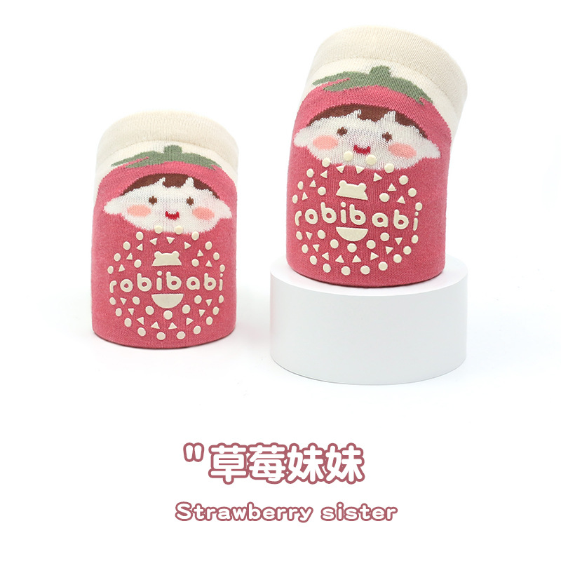 24 calcetines de punto resistentes a la caída de rastreo de estilo coreano para bebés y niños calcetines de bebé que dispensan rodilleras de dibujos animados sueltas antideslizantes