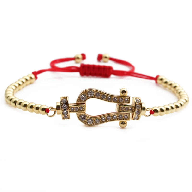 (Кросс-бордер) модные геометрические украшения с цирконами, медная подвеска, браслет, европейский стиль, простой и элегантный дизайн, микрореставрация