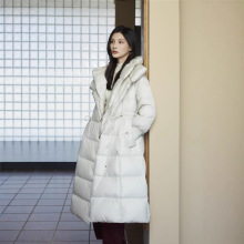 杭州折扣品牌冬季外套雨贝尔羽绒服保暖长款多种款式批发走份