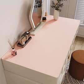 纯色梳妆台桌垫轻奢高级感化妆美甲桌面保护垫子防油防水皮革桌垫
