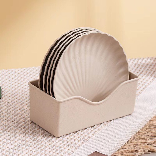 Wheat straw shell dish, Internet celebrity creative fruit dish, household snack dish, spit bone dish, cake dessert dish