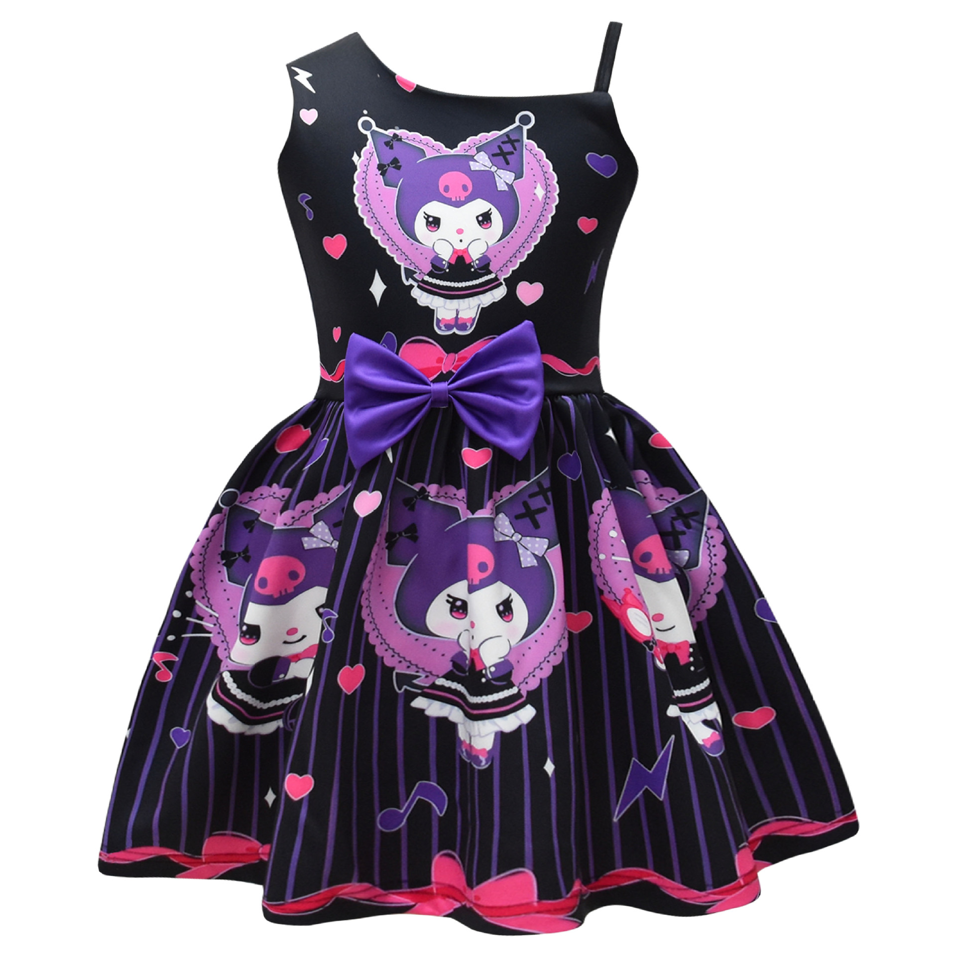 Children's cartoon dress with bow