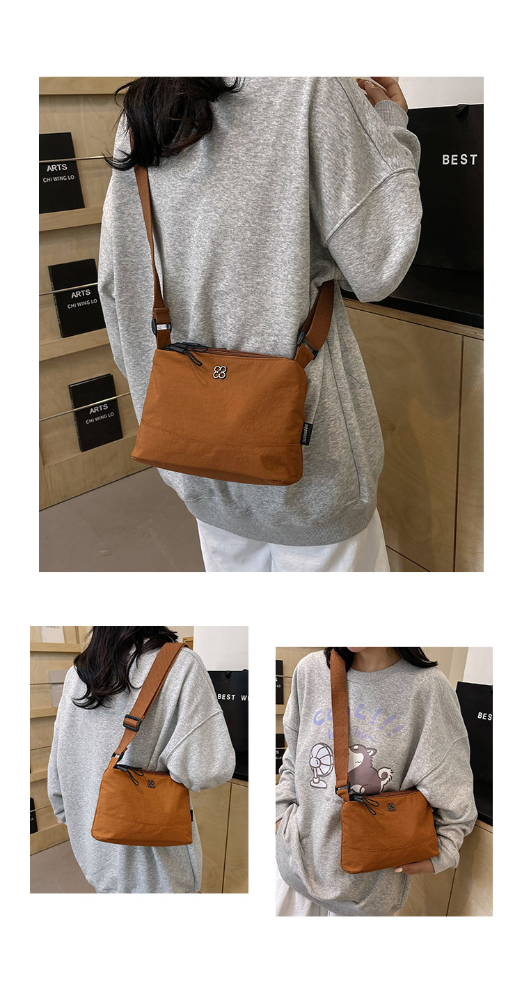 Kvinnors stor kapacitet, enfärgad, axelavancerad och minimalistisk, crossbody-väska för kvinnor, handväska i canvas, mobil_voghion.com