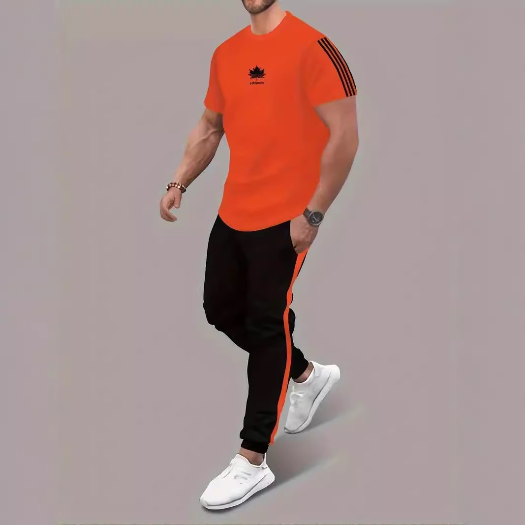 Pantalones de camiseta de manga corta simple de alta calidad para hombre 2024 nuevo producto suelto y cómodo juego de ME13 ML4