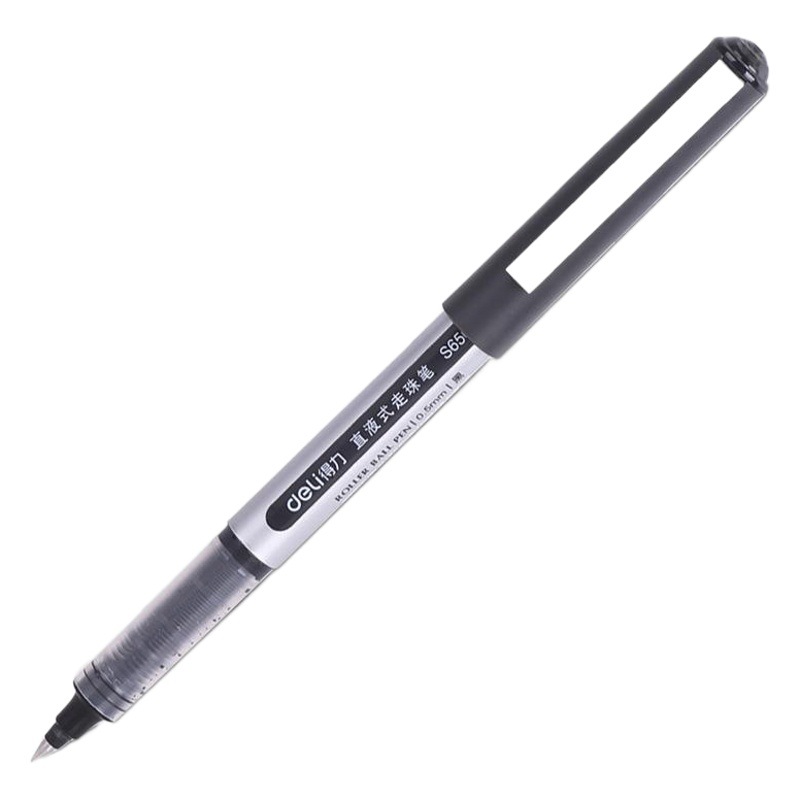 Deli S656 Direct Liquid Rollerball Pen Exam Water-Based Signature Pen Office Business Black Pen Student Stationery Gel Pen