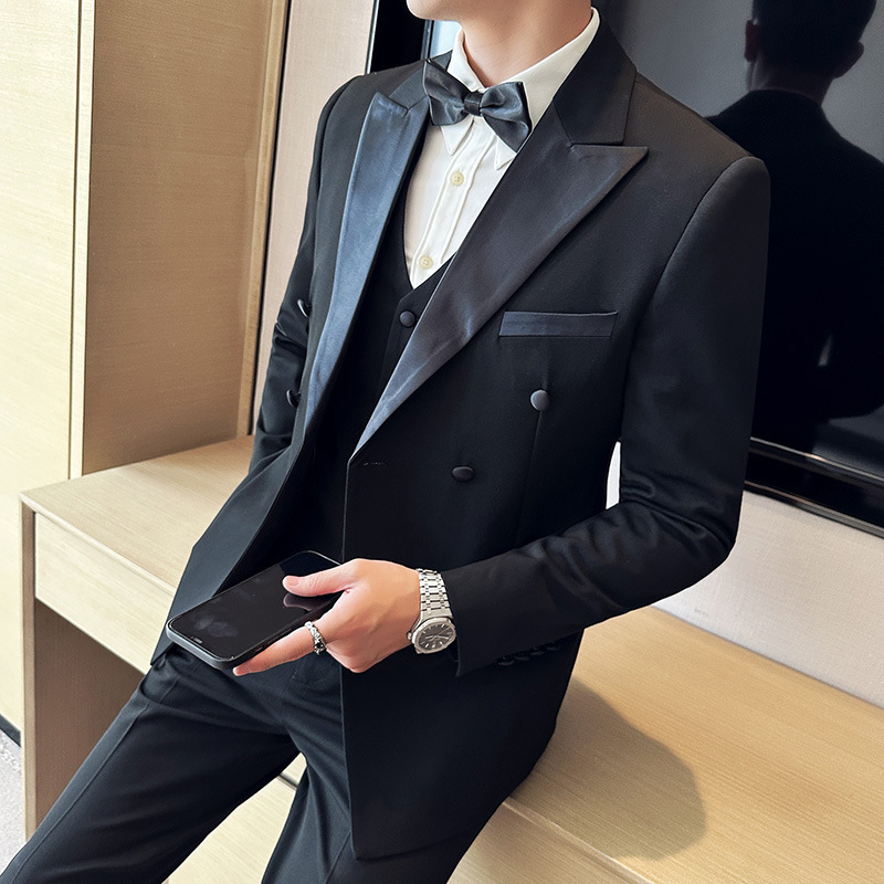 더블 브레스티드 블랙 (슈트+조끼+바지)