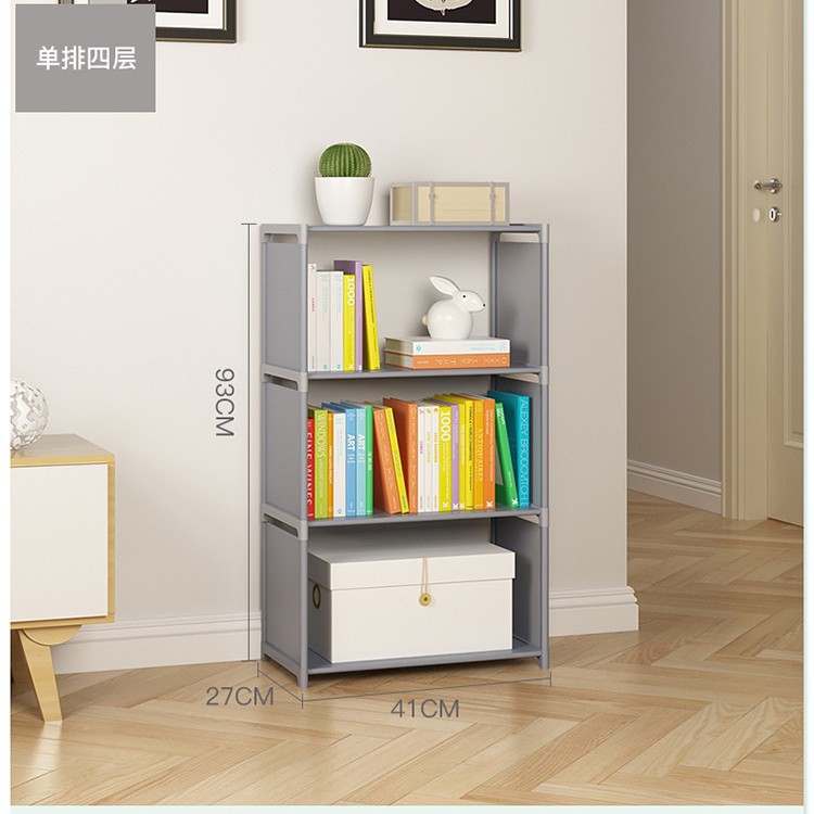 简易落地书架书桌收纳置物柜桌上书柜儿童收纳书架客厅置物架
