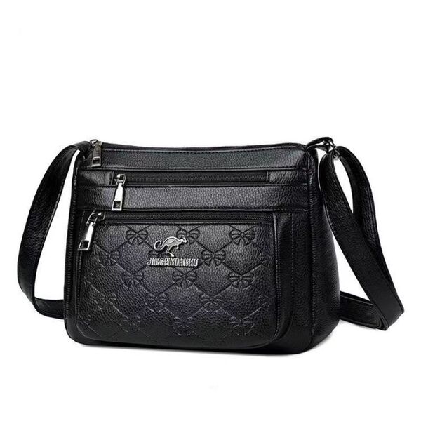 Capacious polyurethane one-shoulder bag