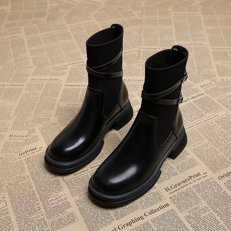 Women's Streetwear Solid Color Round Toe Martin Boots display picture 8