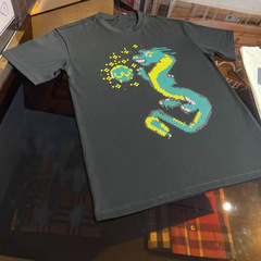 象嵌クリスタル リトゥアンドドラゴンパターン ファットマン ゆったり着られるメンズ ラウンドネック 半袖 Tシャツ メンズ Tシャツ
