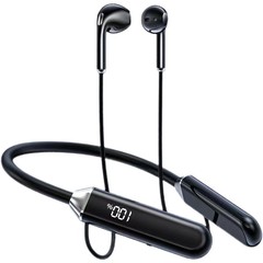 ワイヤレスbluetoothイヤホンLEDデジタル表示機能付きロング航続BT-10運動ステレオ首掛けイヤホン