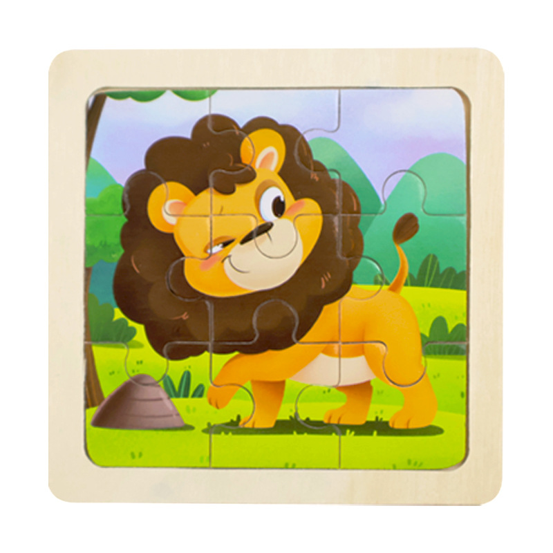 Fábrica directa de niños pequeños 9 piezas de dibujos animados de madera plano rompecabezas puzzle puzzle juguetes de educación temprana para bebés image 43