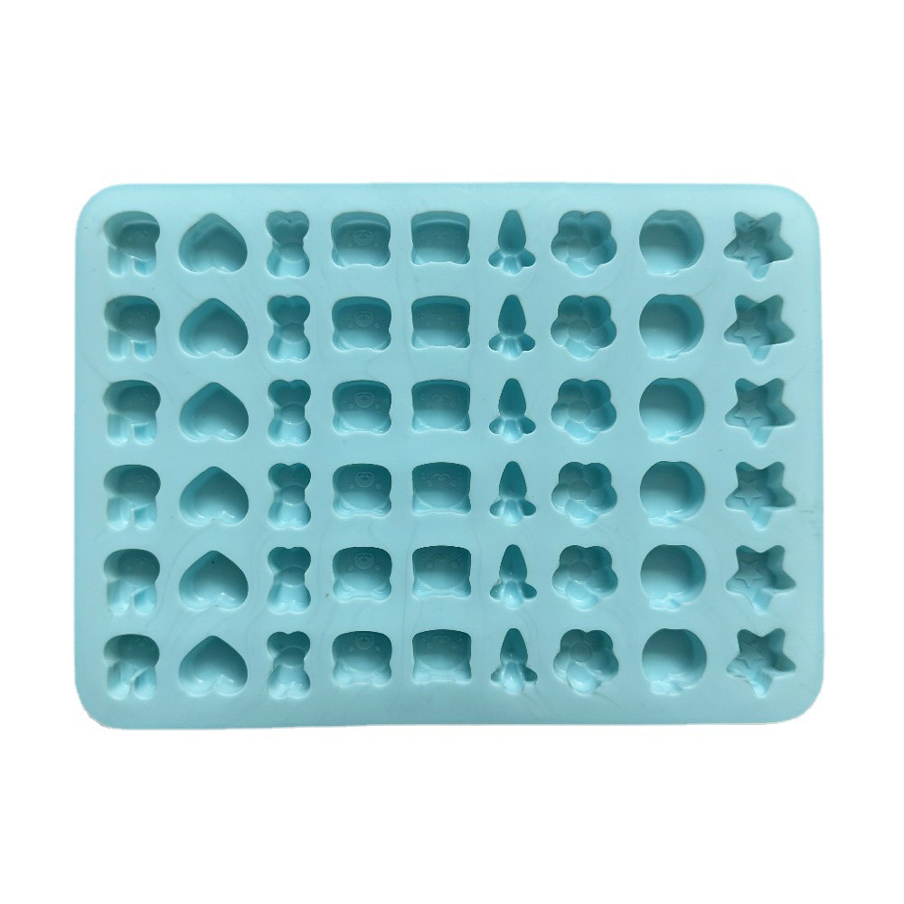 Ventas transfronterizas calientes de silicona 54 animales conejos molde de dulces pudín molde de galletas de chocolate de cocina