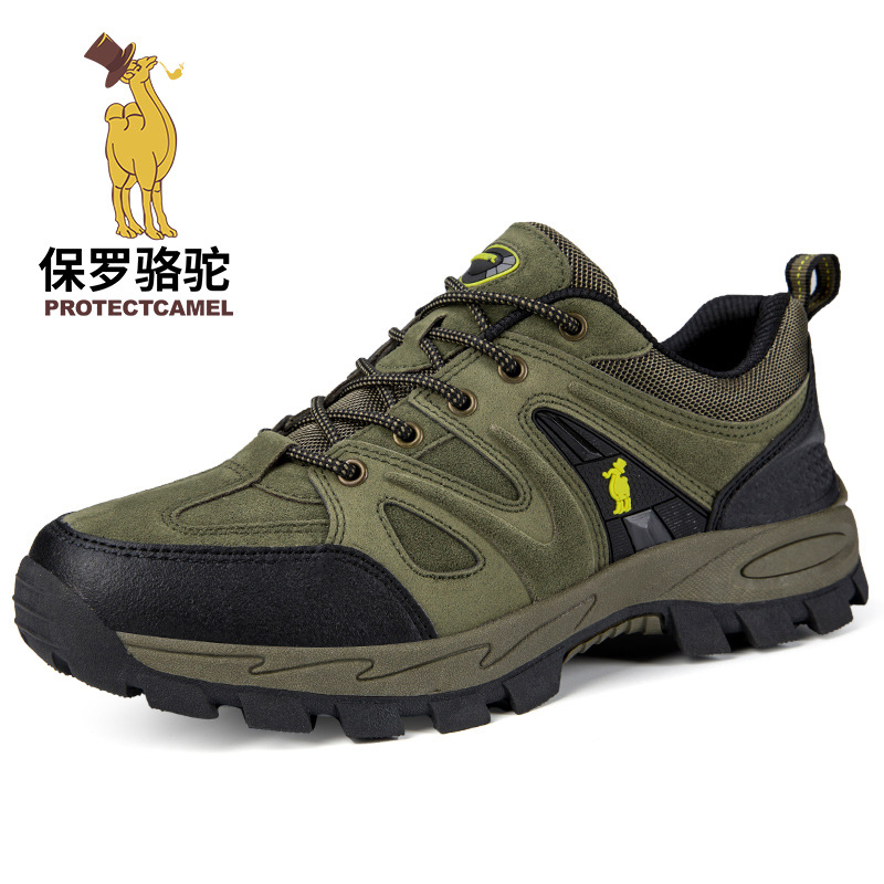 保罗骆驼登山鞋正品保证男女情侣款户外鞋低帮工作劳保防滑低帮男