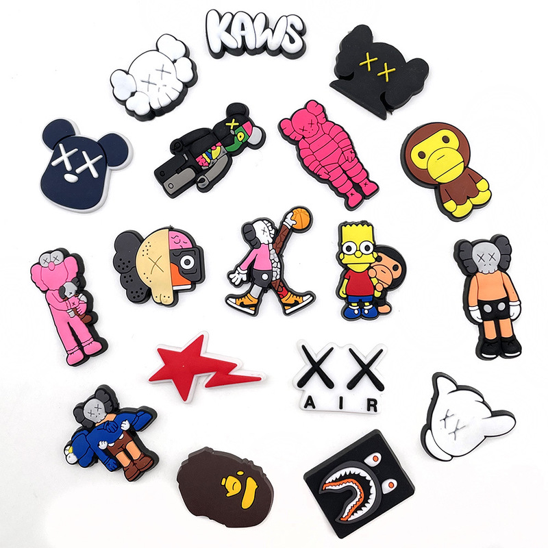 人気のトレンディなブランド漫画アニメーション Zhibixing 下駄花 DIY ソフトゴム下駄アクセサリー取り外し可能な 100 セット|undefined