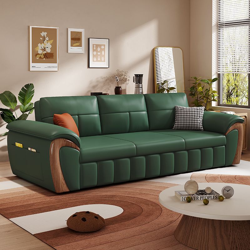 New Sofa Bed Retractable Living Room Sitting and Sleeping Dual-Purpose Foldable Lazy Storage Straight Cat Scratch Leather