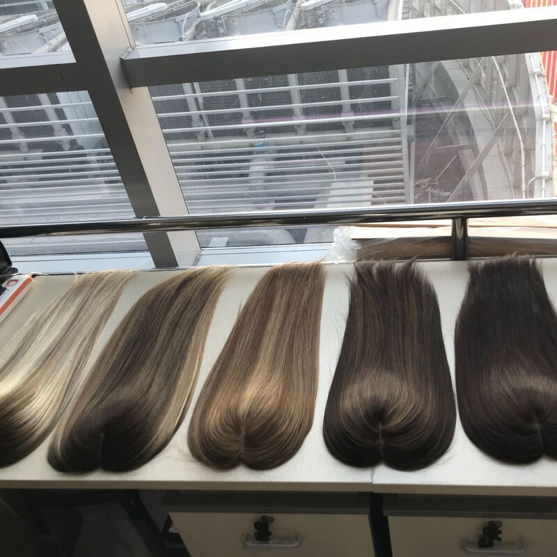 European and American Real Hair Women's Hairpiece Jewish-Style Needle-Punched Topper Hair Replacement Skin Machine-Inserted Women's Hair Replacement