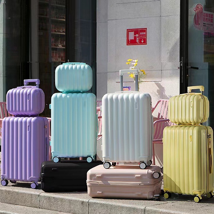 Han Feng in stock 4-piece Suitcase Female Online Celebrity Blogger Fall Resistant Sinking Lock Universal Wheel Suitcase ins Boiling Box