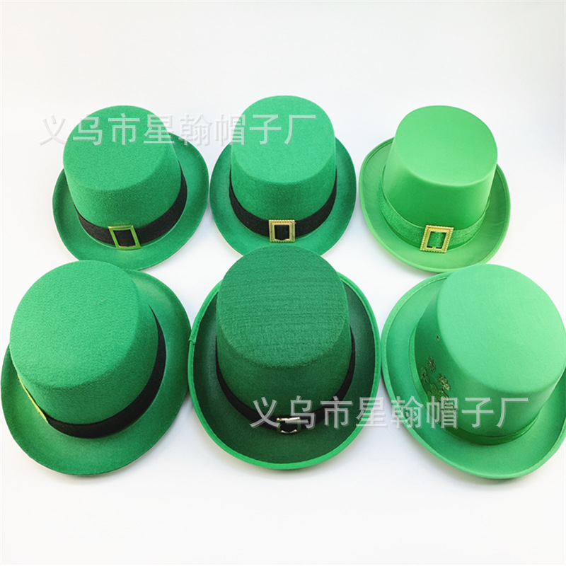 Estrellas americanas y rayas cinta vintage alto sombrero mago etapa rendimiento Festival fieltro paño recto sombrero alto