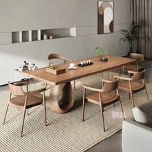 MIN侘寂风阳台休闲桌椅餐桌儿童书桌办公会议桌简约现代日式创意