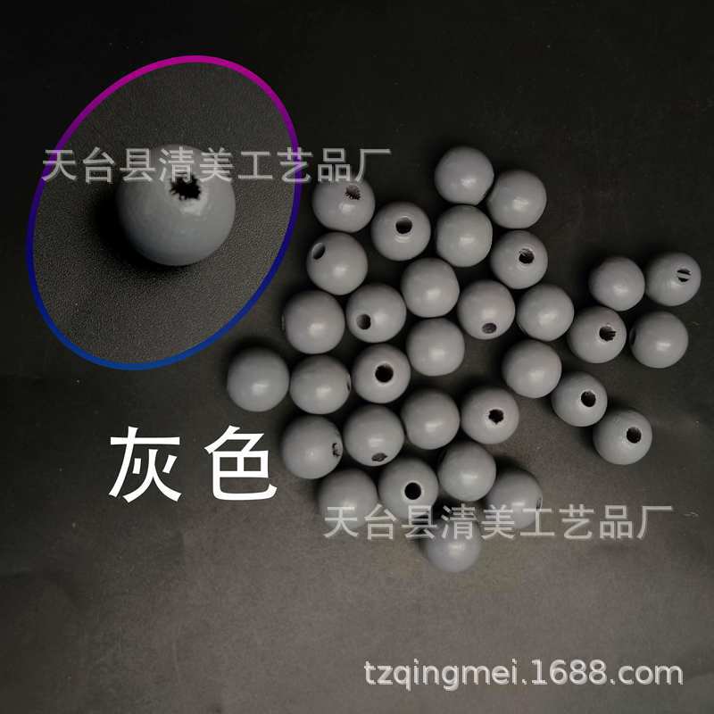 Cuentas de madera de color 16mm cuentas sueltas de madera redondas cuentas de espaciador de madera para manualidades decoraciones cuentas de madera de colores