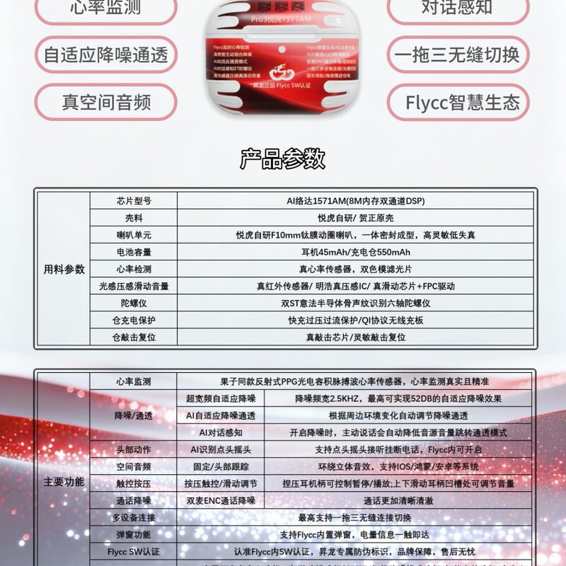 Yuehu Loda Shenglong Pro3 8th Generation 1571AM Huaqiangbei Bluetooth Headphones, Top-Tier Noise-Canceling Wireless, Compatible with Apple Devices