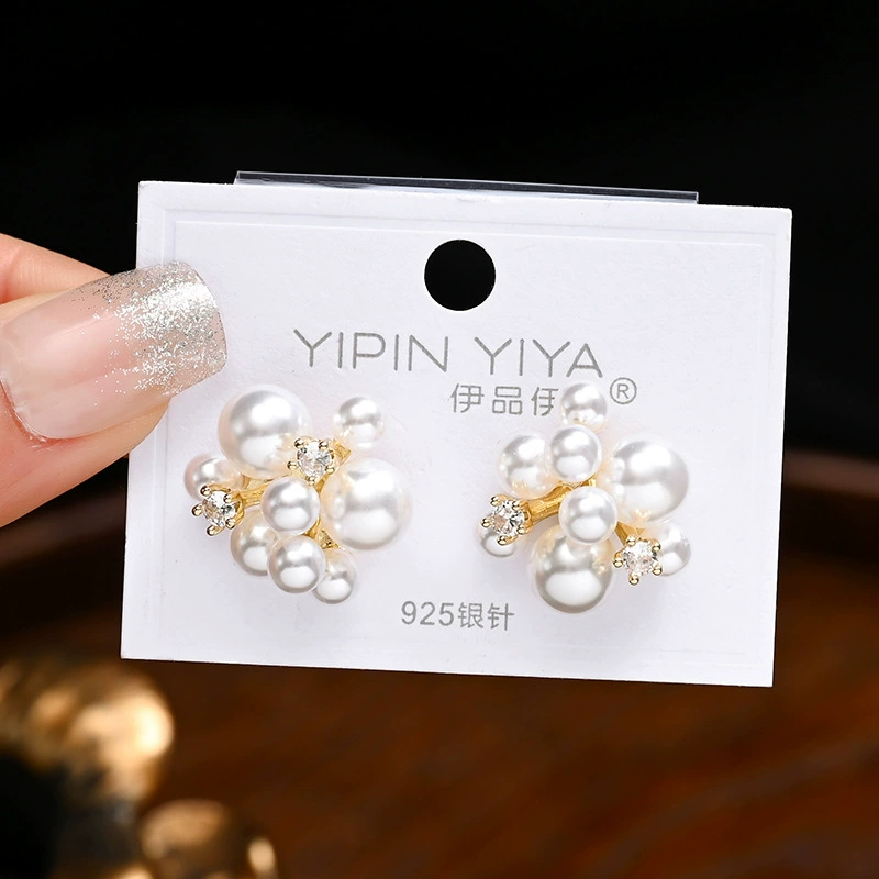Серьги (YIPIN YIYA) 925 серебряные сережки-крючки с золотым покрытием, закрученный дизайн, легкие 0.01 кг