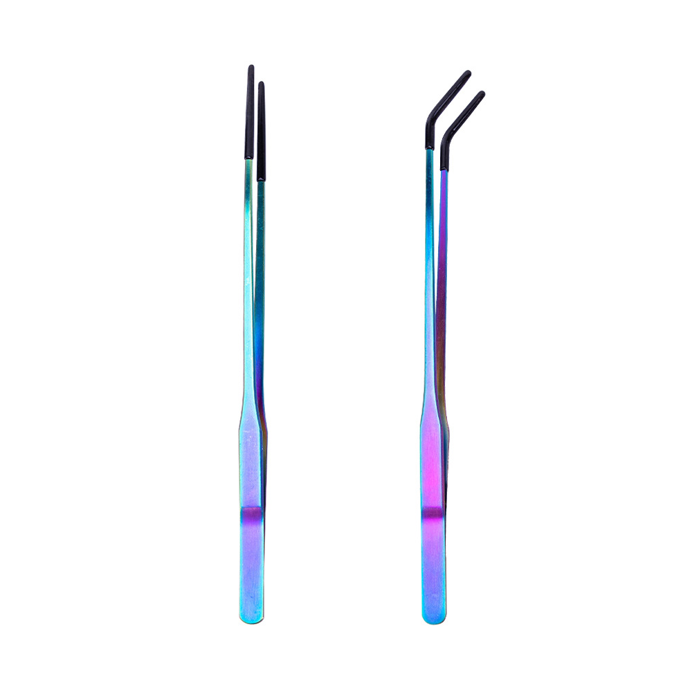 포장된 먹이 핀셋 2개(다채로운)