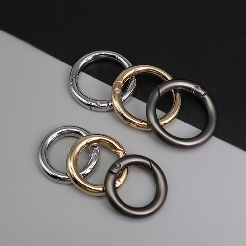 Nine thousand miles zinc alloy bag accessories handle strap loop, open large round metal ring hook fastener spring ring