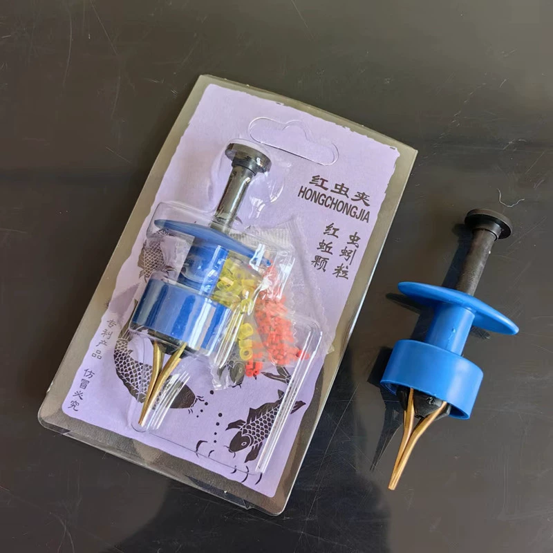 Оптовая красный червь клип новый карты частиц клип красный червь приманки рыболовные принадлежности аксессуары Красный червь привязки устройства