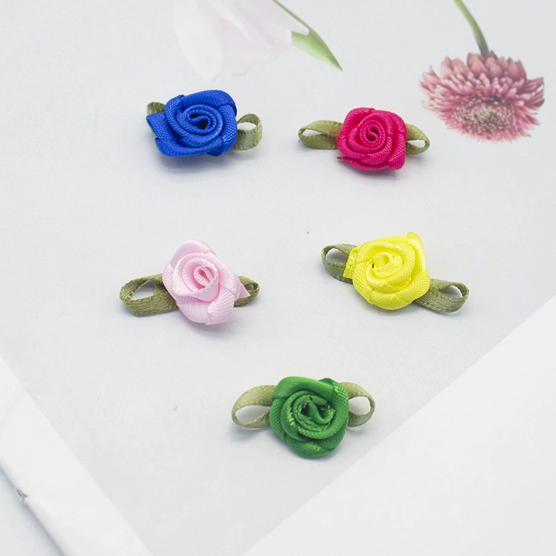 Пятно маленькая цветочная ткань имитация цветочных бантов для детей ручной работы аксессуары diy материал розы цветы украшения